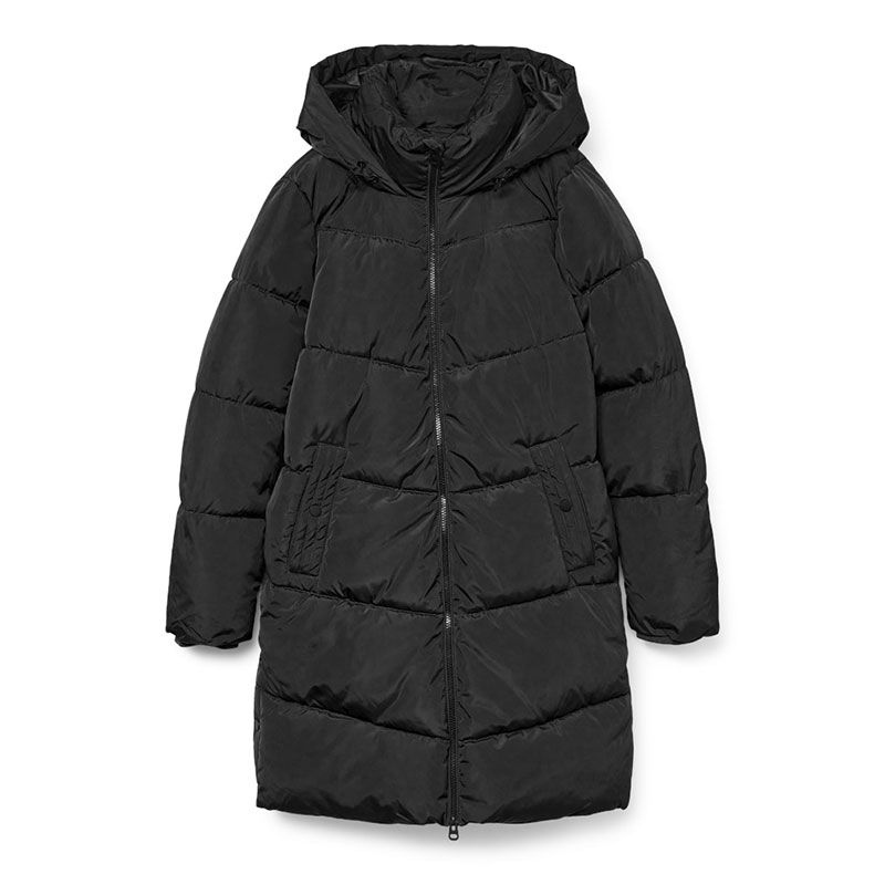 Doudoune longue cap black vmhalsey coat ga boo 10290436 Femme VERO MODA