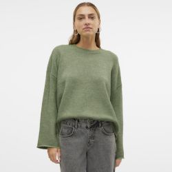Pull Noelle oversize en maille manches larges chiné Femme VERO MODA