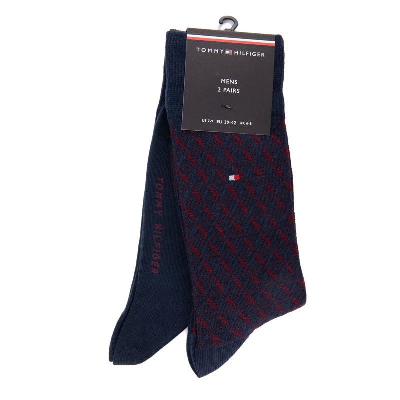 Chaussette th homme dark green sock 2p 3d graphic, 39/46 Homme TOMMY HILFIGER