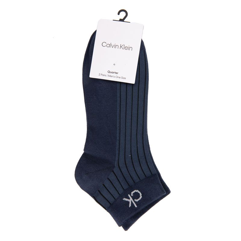 Chaussette ck homme blue/grey melange quarter 2p dropneedle r, one siz Homme CALVIN KLEIN