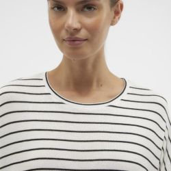 PULL MC 3/4 VMBRIANNA SNOW WHITE BLACK 10277858