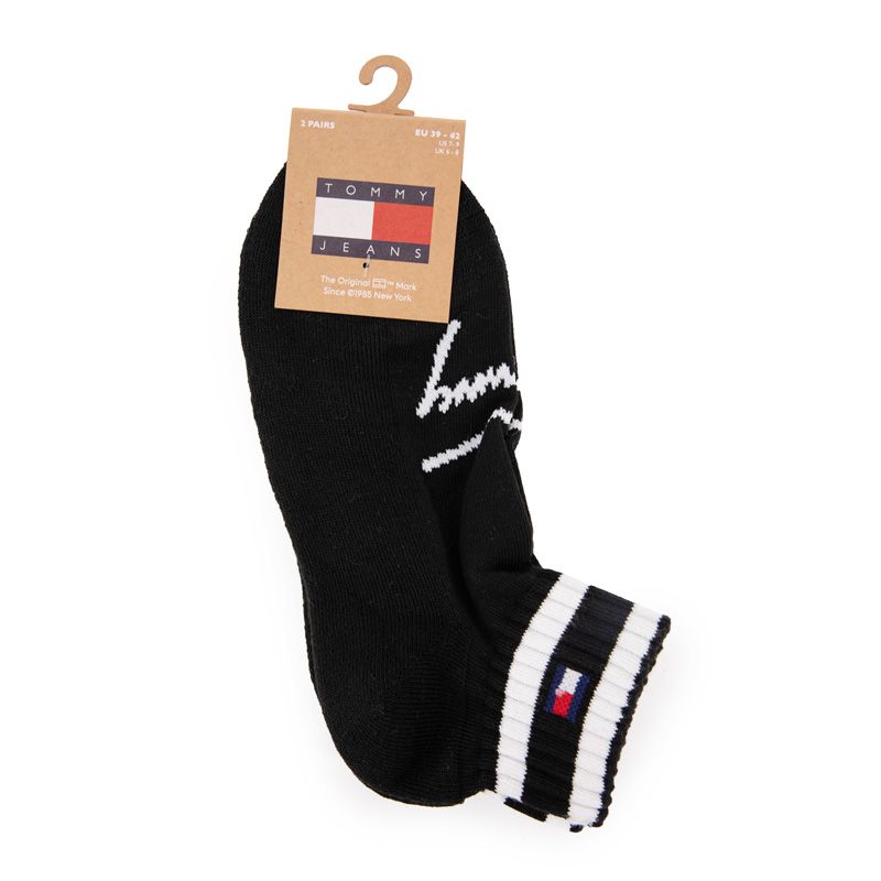 CHAUSSETTE TH MIXTE BLACK/WHITE TJ QUARTER 2P SPORT STRIPE, 35/46 CHAUSSETTE TH MIXTE BLACK/WHITE TJ QUARTER 2P SPORT STRIPE, 35/46