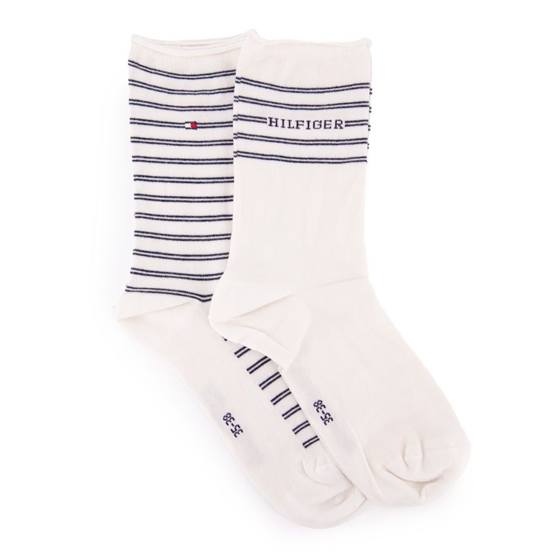 Chaussette th femme pinksock 2p logo stripe, 39/42 Femme TOMMY HILFIGER