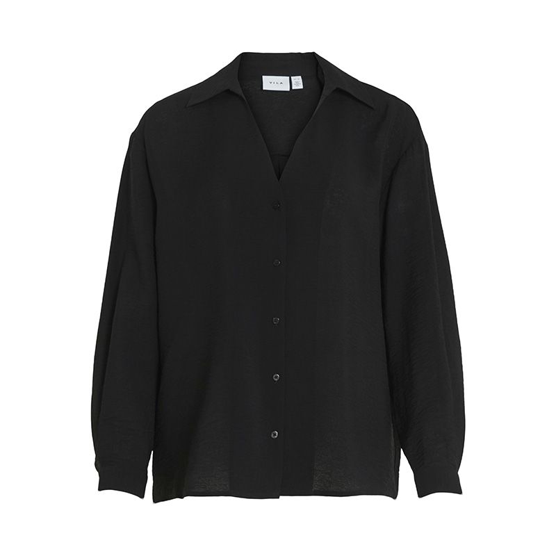 CHEMISE VIDOMIRA L/S V-NECK BLACK BEAUTY 14095705 4365