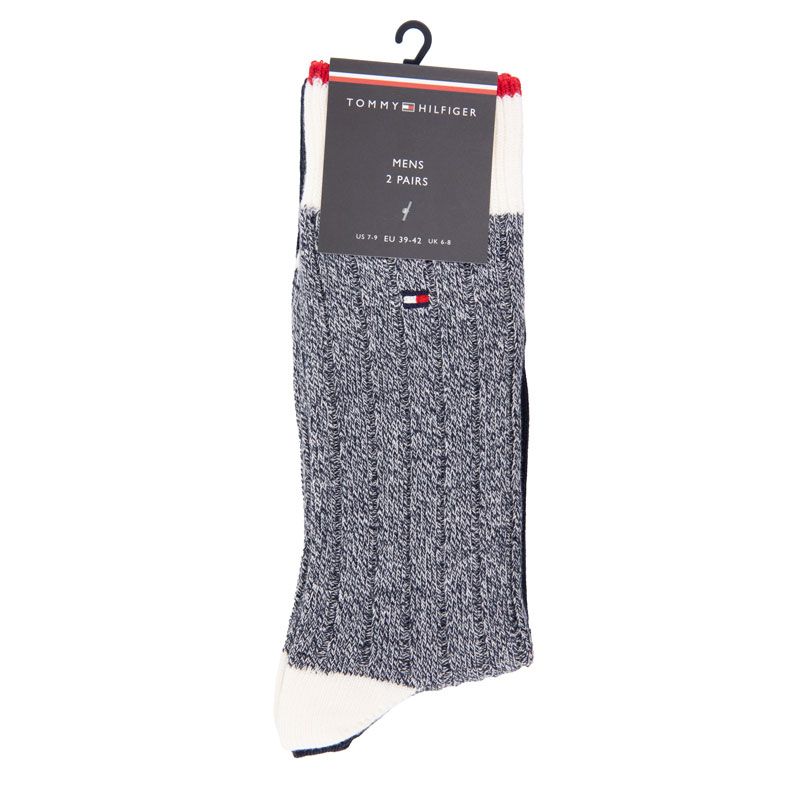 Chaussette th homme navy sock 2p mouline bootsocks 39-46 tu Homme TOMMY HILFIGER Chaussette th homme navy sock 2p mouline bootsocks 39-46 tu Homme TOMMY HILFIGER