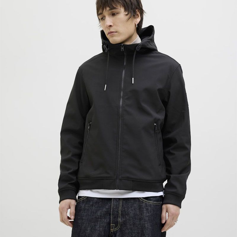 Veste zippee a capuche jwhclassic black 12232354 4238 Homme JACK & JONES
