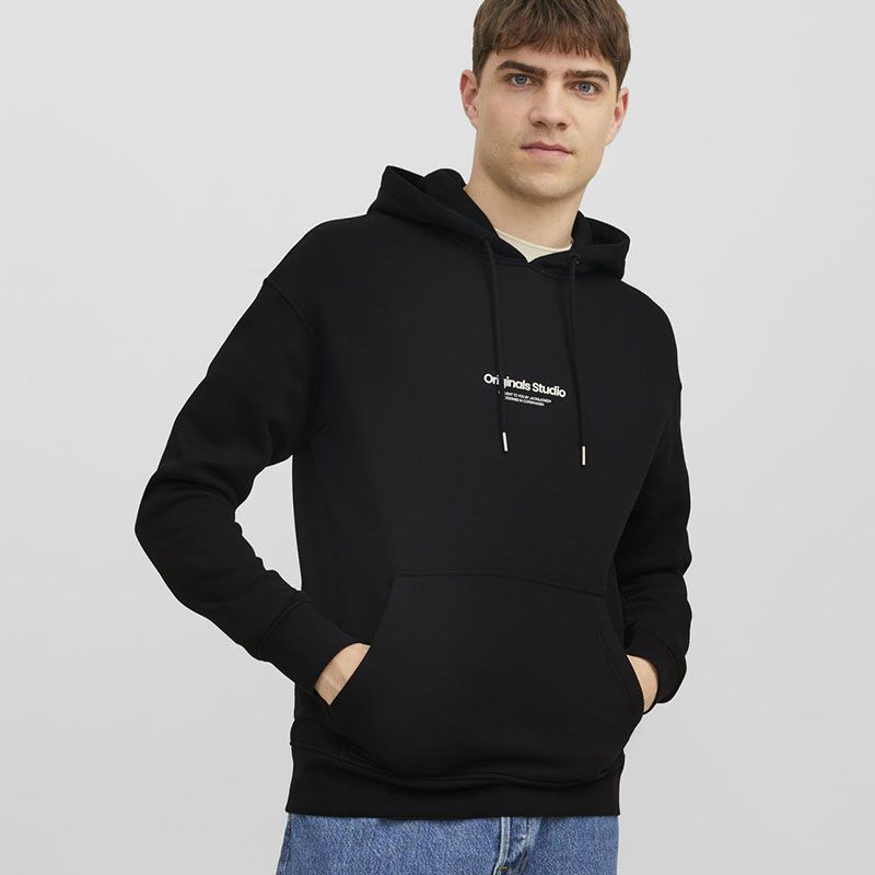 Sweat a capuche jorvesterbro black 12241687 4367 Homme JACK & JONES