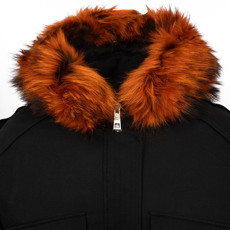 Blouson capuche fourrure noir ww603 Homme THE NEW DESIGNERS