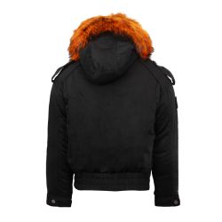 Blouson capuche fourrure noir ww603 Homme THE NEW DESIGNERS