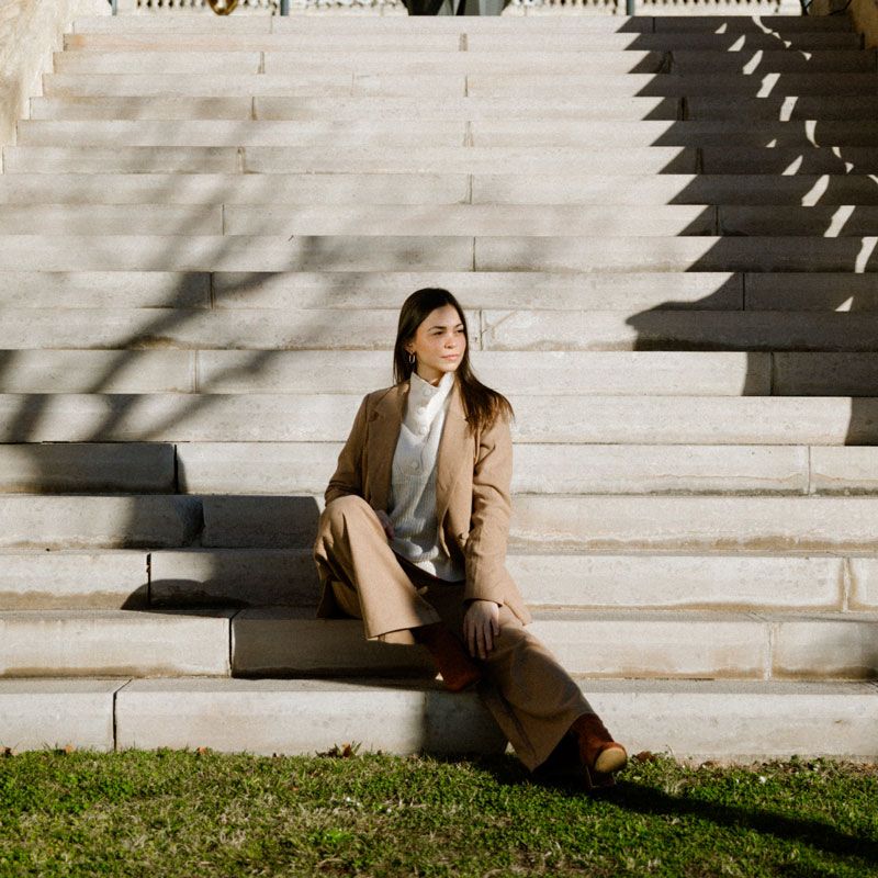 Veste blazer eliza noisette Femme LA PETITE ETOILE