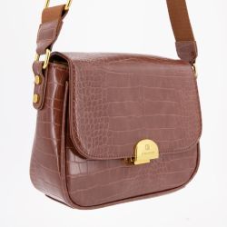 Sac bandouliere Romy motif croco à clip doré 22x18x8cm Femme GEORGES RECH