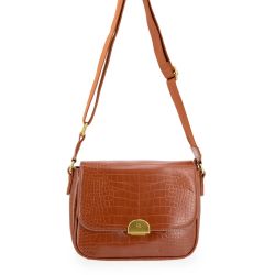 Sac bandouliere Romy motif croco à clip doré 22x18x8cm Femme GEORGES RECH