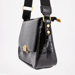 Sac bandouliere Romy motif croco à clip doré 22x18x8cm Femme GEORGES RECH