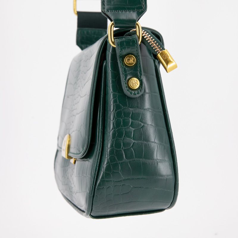 Sac bandouliere Romy motif croco à clip doré 22x18x8cm Femme GEORGES RECH