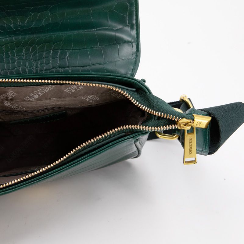 Sac bandouliere Romy motif croco à clip doré 22x18x8cm Femme GEORGES RECH