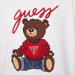 Tshirt mc blanc h4bj0613z14-g011 Enfant GUESS Tshirt mc blanc h4bj0613z14-g011 Enfant GUESS
