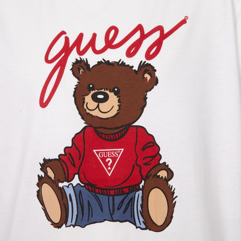 Tshirt mc blanc h4bj0613z14-g011 Enfant GUESS Tshirt mc blanc h4bj0613z14-g011 Enfant GUESS