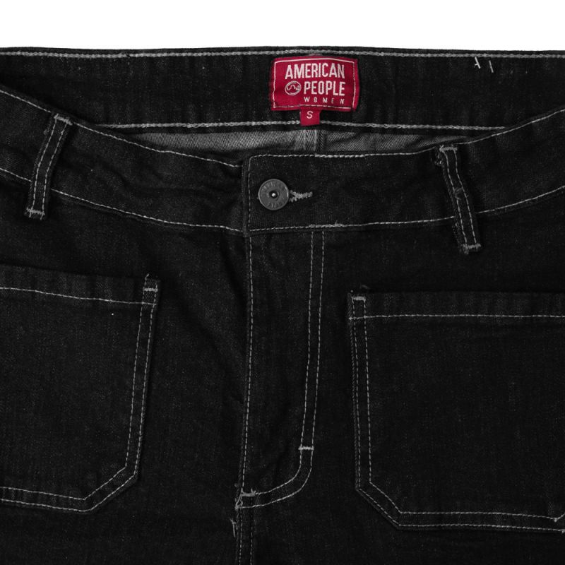 Pantalon santana black denim aw24-310-01 Femme AMERICAN PEOPLE Pantalon santana black denim aw24-310-01 Femme AMERICAN PEOPLE
