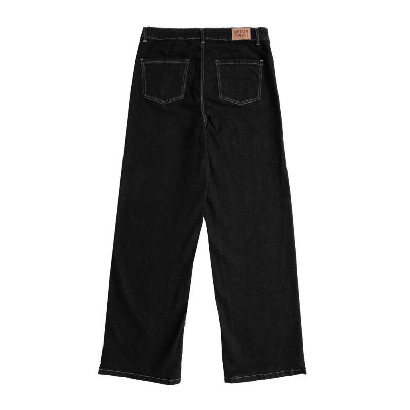 Pantalon santana black denim aw24-310-01 Femme AMERICAN PEOPLE Pantalon santana black denim aw24-310-01 Femme AMERICAN PEOPLE