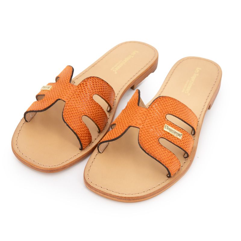 Mule hadamia orange serpent c330628 t36/41 Femme LES TROPEZIENNES PAR M.BELARBI