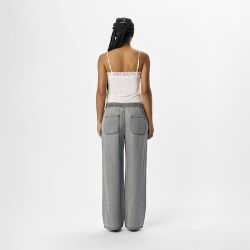 Pantalon toile large gris Femme OBJECT