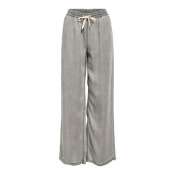 Pantalon toile large gris Femme OBJECT