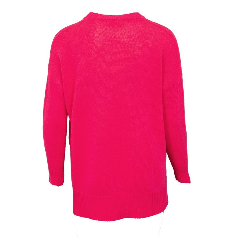 Pull Femme Col V Norvégien - Motif Jacquard, Oversize, Laine Chaude, Grande Taille