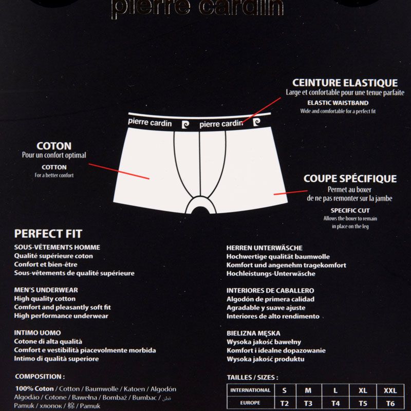 Lot de 4 boxer homme en coton pca/1/bcx4/cla/3 Homme PIERRE CARDIN Lot de 4 boxer homme en coton pca/1/bcx4/cla/3 Homme PIERRE CARDIN