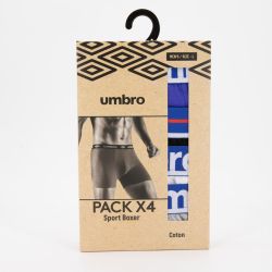 Lot de 4 boxers coton umr/1/bcx4/class1 Homme UMBRO Lot de 4 boxers coton umr/1/bcx4/class1 Homme UMBRO