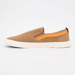 Baskets à enfiler tissu uni semelle blanche Homme US POLO