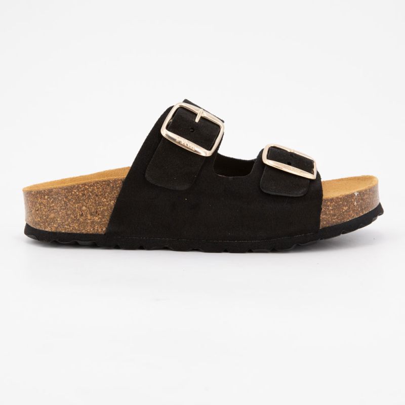 Mules double brides compensée en daim Femme I AM