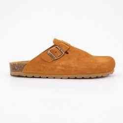 Sabots en cuir lisse daim à boucle Femme I AM