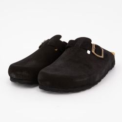 Sabots en cuir lisse daim à boucle Femme I AM Sabots en cuir lisse daim à boucle Femme I AM