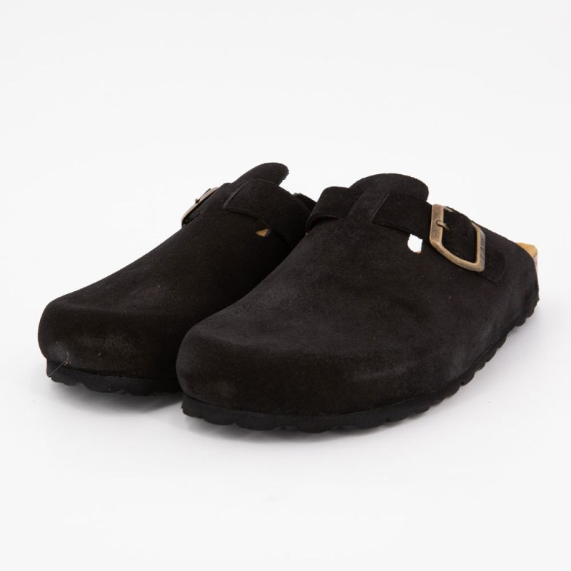 Sabots en cuir lisse daim à boucle Femme I AM Sabots en cuir lisse daim à boucle Femme I AM