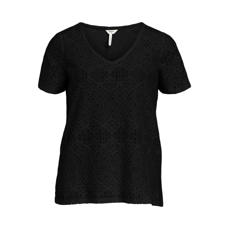 Tee shirt objfeodora black 23044064 4422 Femme OBJECT