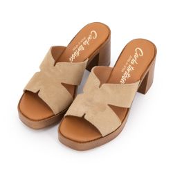 Mules serraje à talon plateforme Femme CARLA TORTOSA