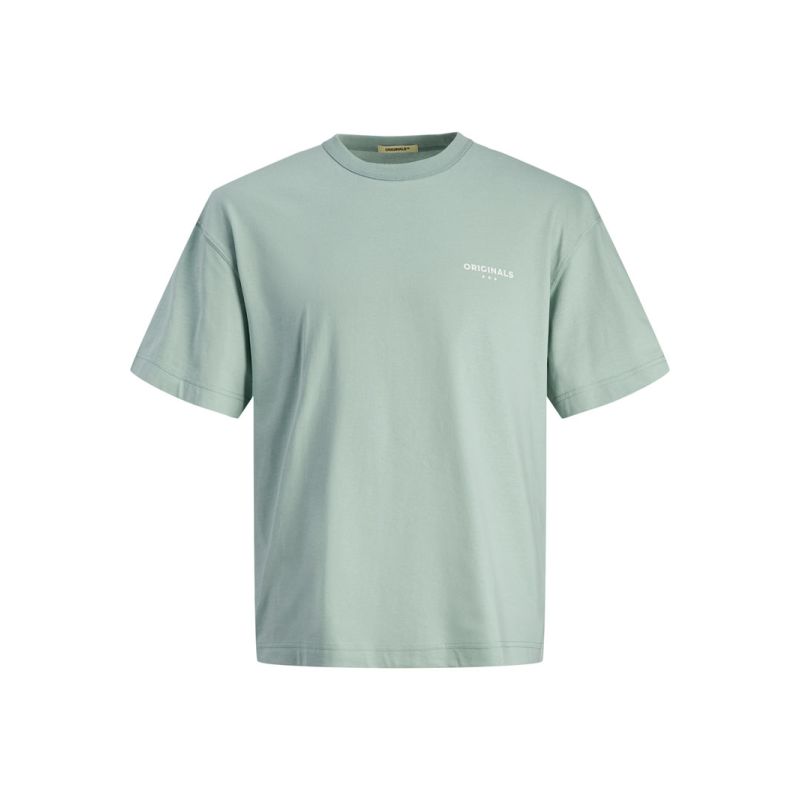 Tee shirt gray mist jwhmykonos12276717 4285 Homme JACK & JONES