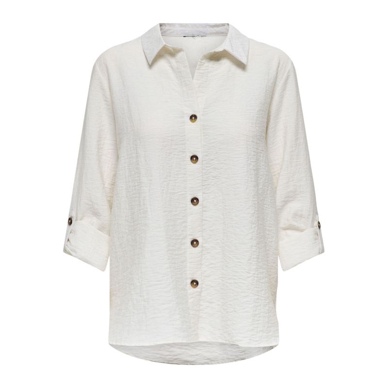 CHEMISE MC CLOUD DANCER JDYLAUREL 3/4 LINEN 15347163