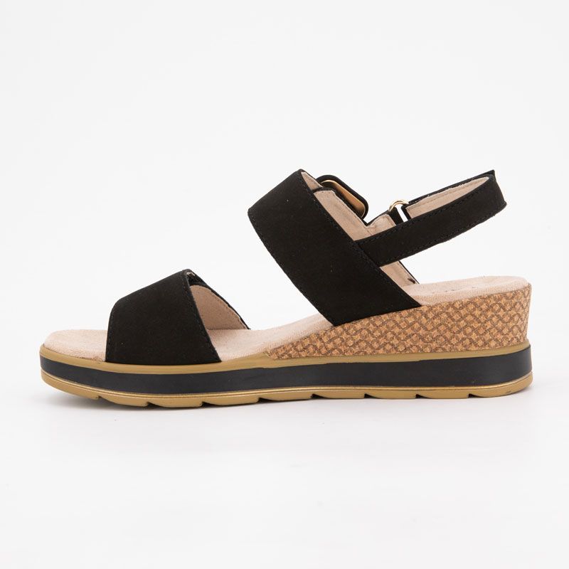 SANDALE COMPENSEE NUBUCK OLIVE 92875342 36/41