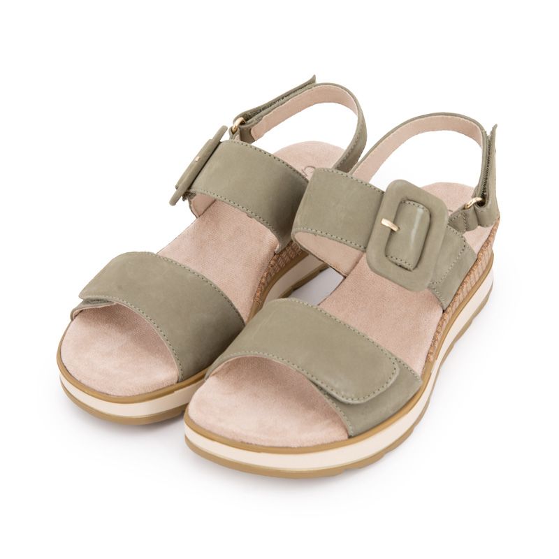 Sandale compensee nubuck olive 92875342 36/41 Femme CAPRICE
