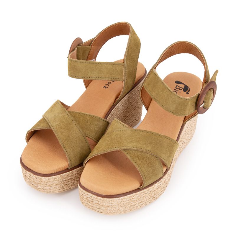 SANDALES COMPENSEE SERRAJE MILITARY 5816 T36/41