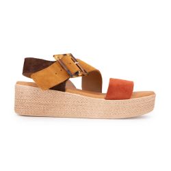 SANDALES COMPENSEE CUERO MULTI CANEY 5318 T36/41