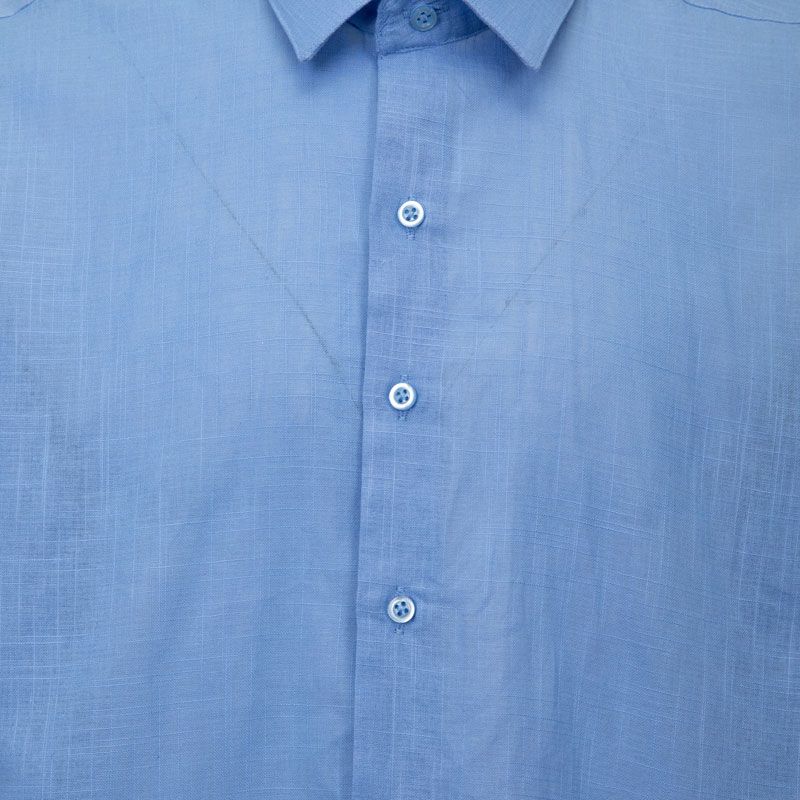 Chemise unie regular fit coton aspect lin Homme BILL TORNADE