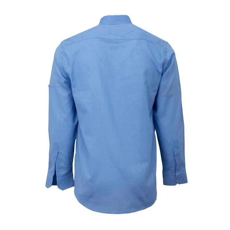 Chemise unie regular fit coton aspect lin Homme BILL TORNADE