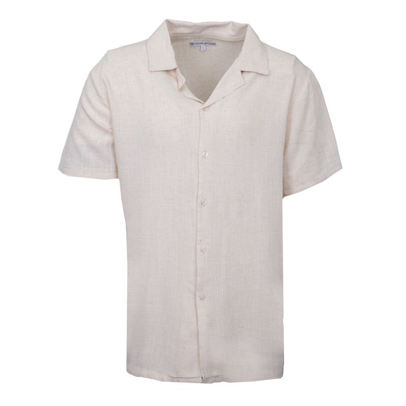 Chemise mc en lin lt kaki leon Homme PANAME BROTHERS