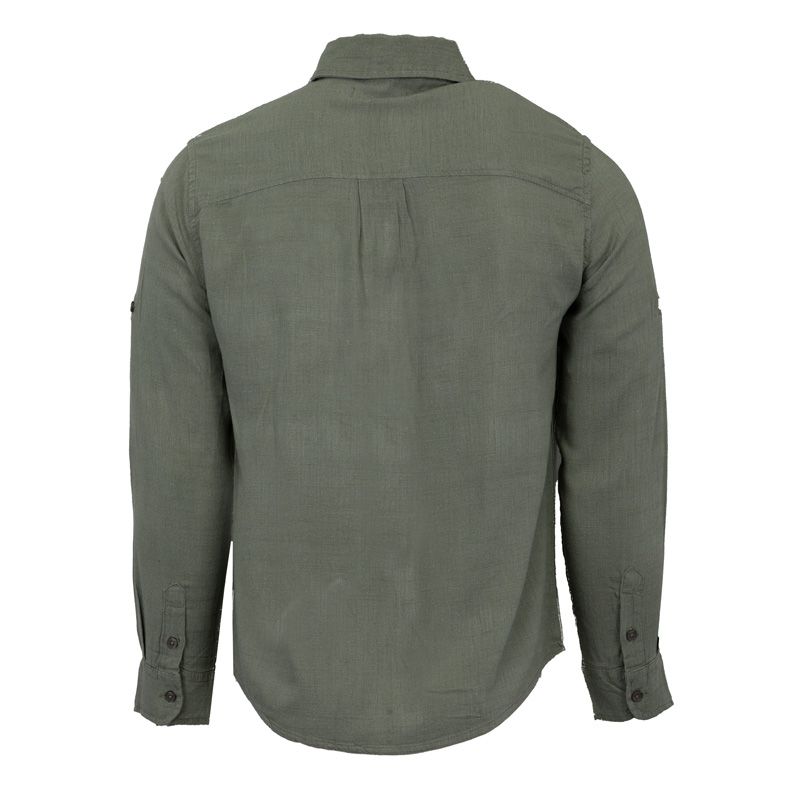 Chemise ml en lin lt kaki lino Homme PANAME BROTHERS