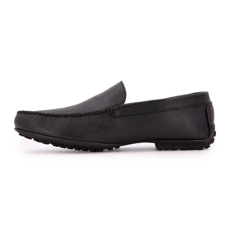Mocassin cuir noirm-08 t41/46 Homme PIERRE CARDIN