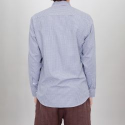 Chemise bleu pied de poule c42 coton poly fanatisie bill00 Homme BILL TORNADE