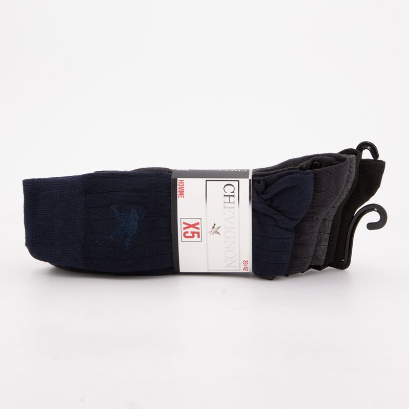 Lot de 5 paires de chaussettes chemsy Homme CHEVIGNON
