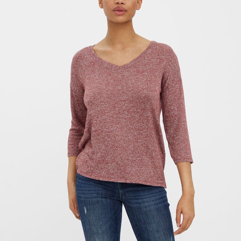 Pull 3/4 vmbrianna eucalyptus 10248738 4358 Femme VERO MODA